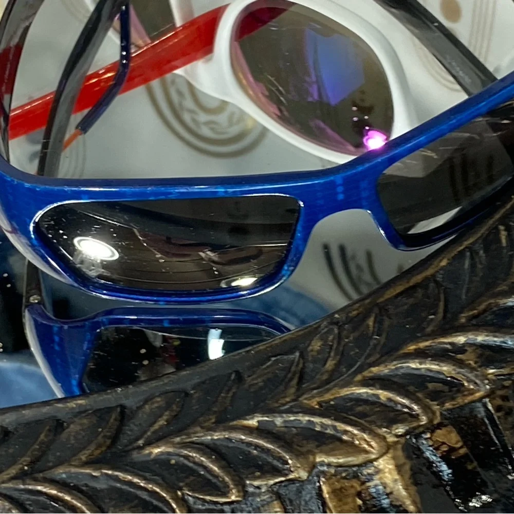 Stylish Sunglasses Set in Red, White, Blue, and Orange